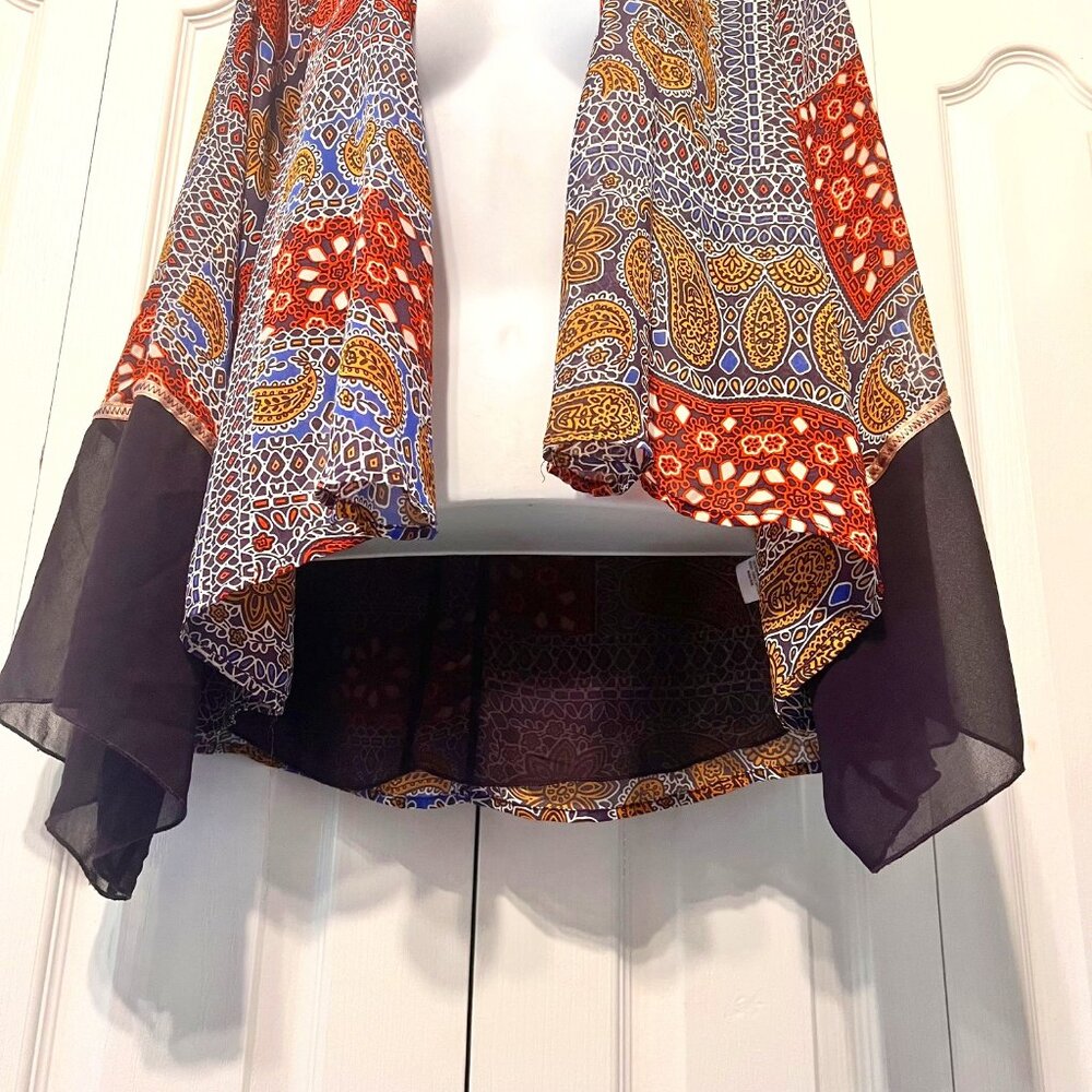 Style & Co. Women's Open Front Sheer Flowy Jacket-Lined -Casual-Size Small-Fun - Picture 6 of 14